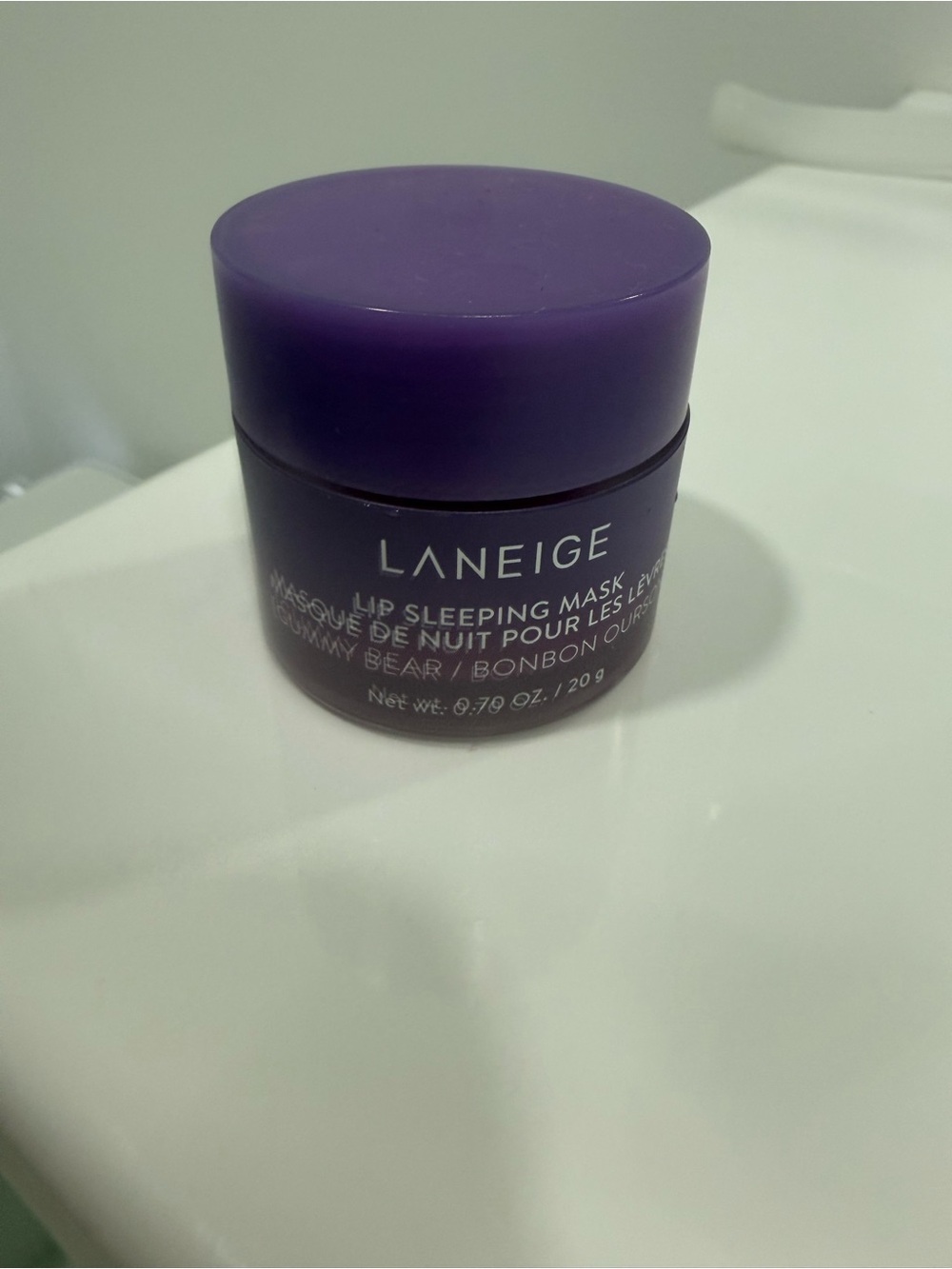 Laneige Lip Sleeping Mask - Purple (Gummy Bear) lip repair. NEW BUT NO BOX
